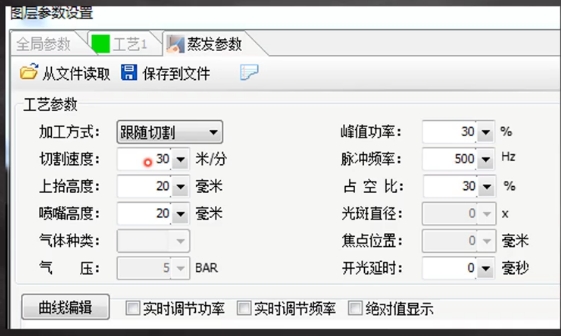 光纖激光切割機系統(tǒng)中蒸發(fā)去膜功能的使用方法